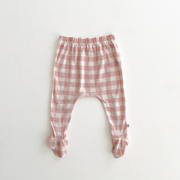 POWDER PINK CHECK PANTS WITH SOCKS