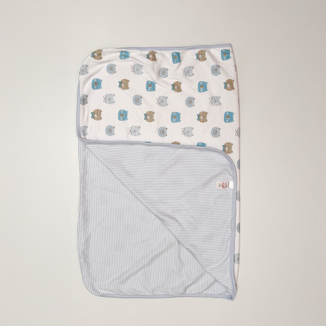 BLUE AND WHITE DOUBLE SIDE SWADDLE
