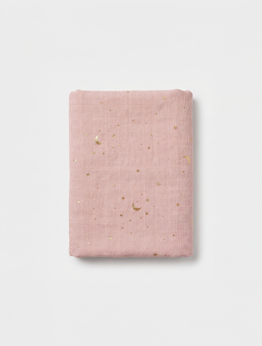 Powder pink star muslin swaddle