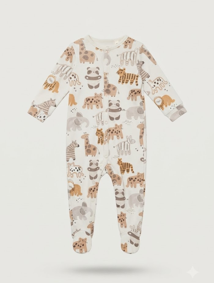 Cute animal printed sleep suits