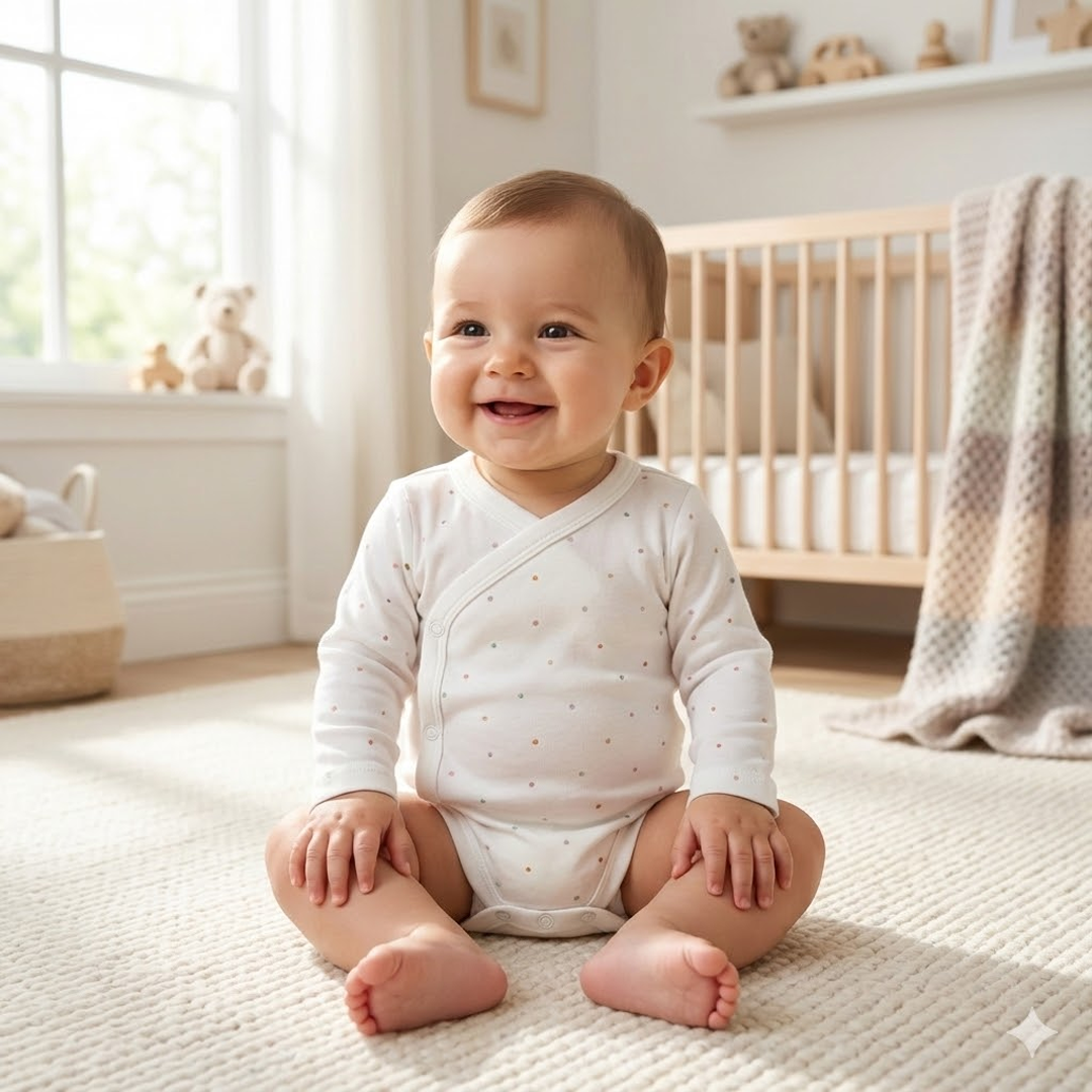 POLKA DOTTED WRAPOVER ONESIE