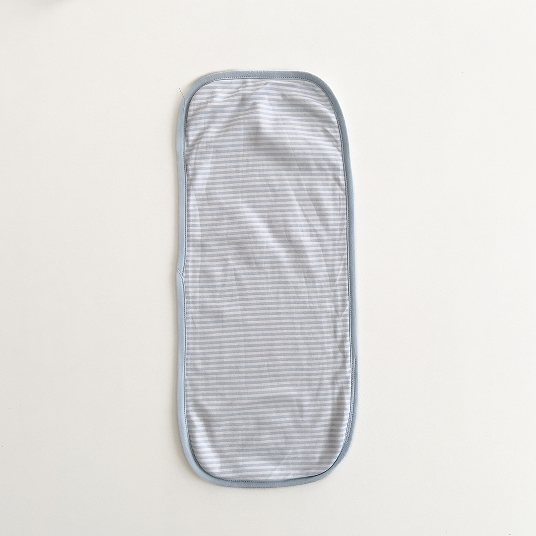 BLUE AND WHITE STRIPED BURP CLOTH