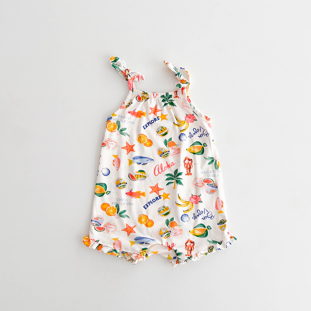 MULTICOLOURED PRINTED FANCY JUMPSUIT