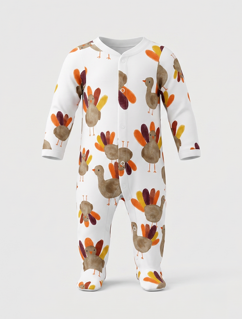 Multicolor button sleepsuit