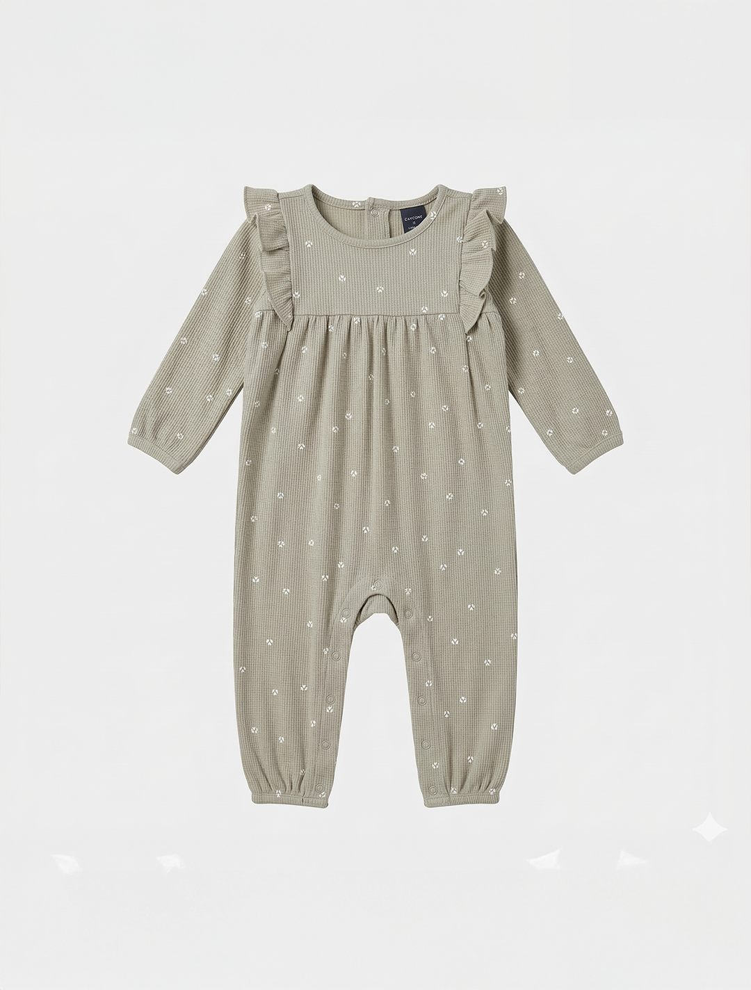 SAGE FLORAL KNITTED ROMPER