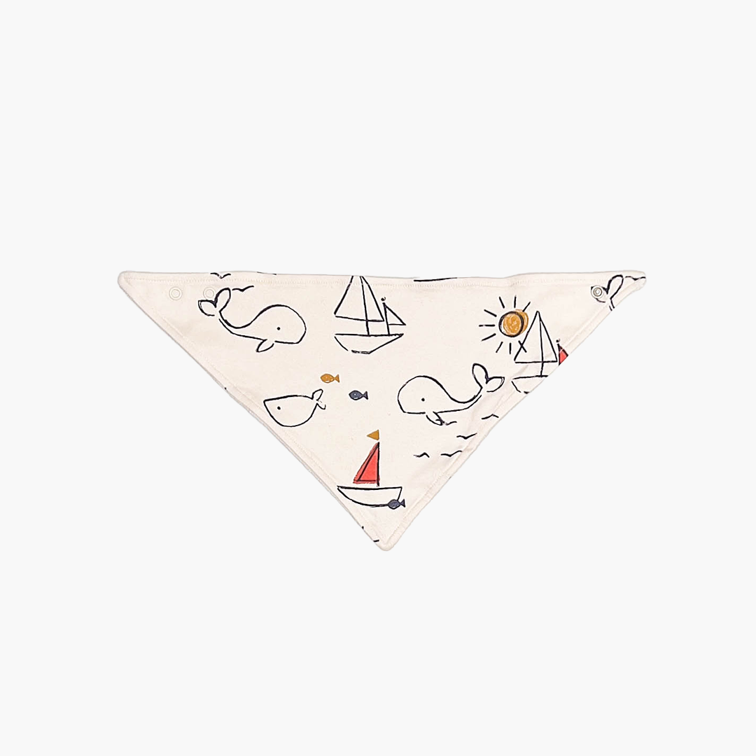 OFF WHITE PRINTED BANDANA BIBS