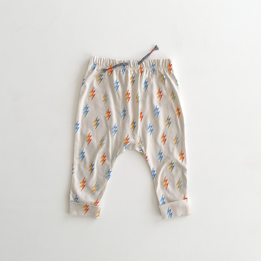 LIGHTNING PATTERNED COTTON PANTS