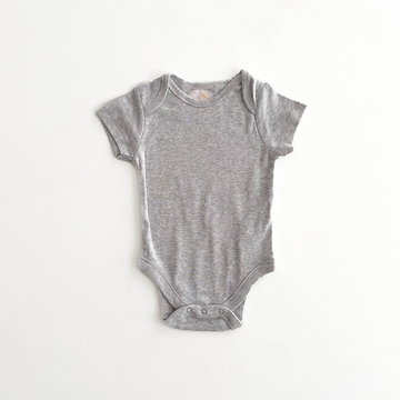 GREY PLAIN COTTON ONESIE