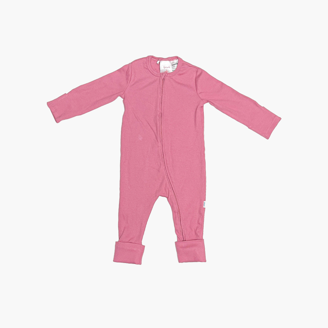 PINK RIBBED ROMPER