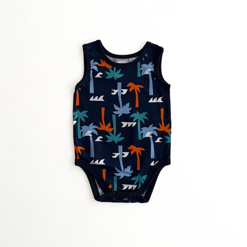 NAVY BLUE SLEEVELESS ONESIE