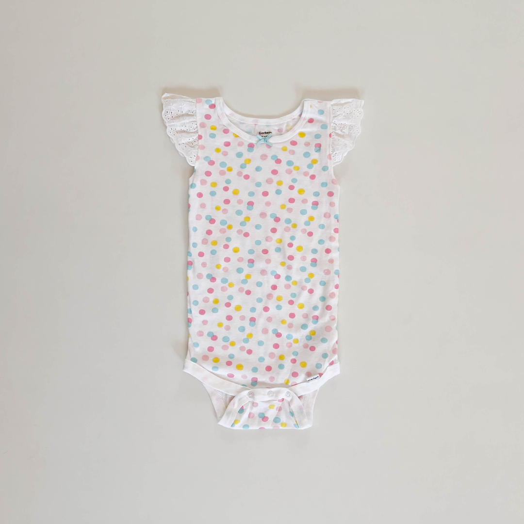 MULTICOLOR DOTTED ONESIE