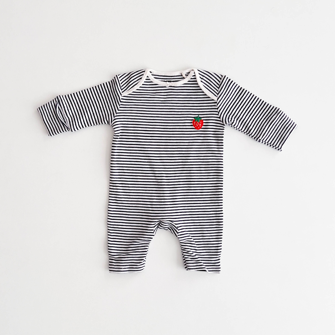 NAVY BLUE STRIPED ROMPER