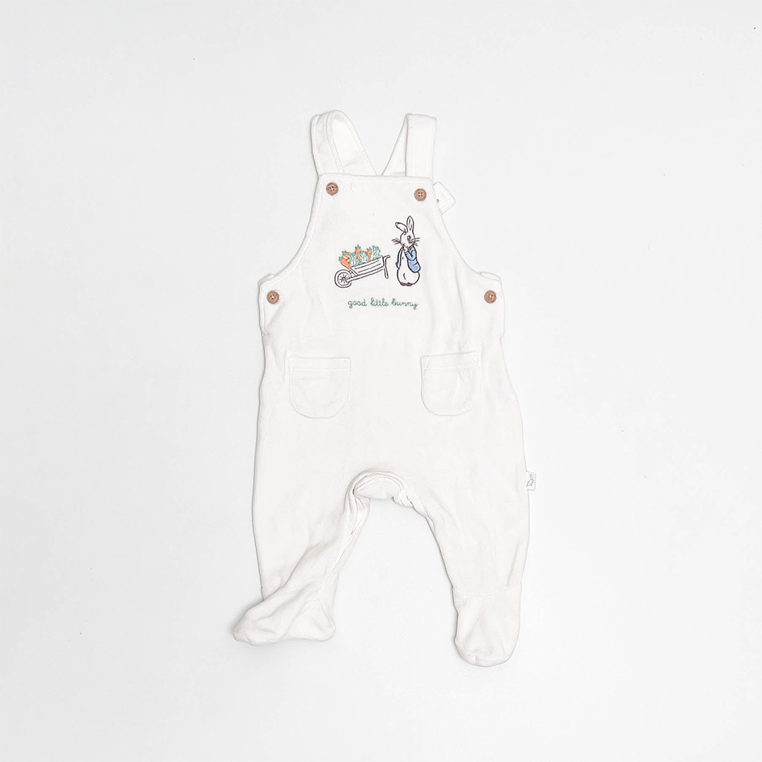 WHITE PRINTED DUNGAREE