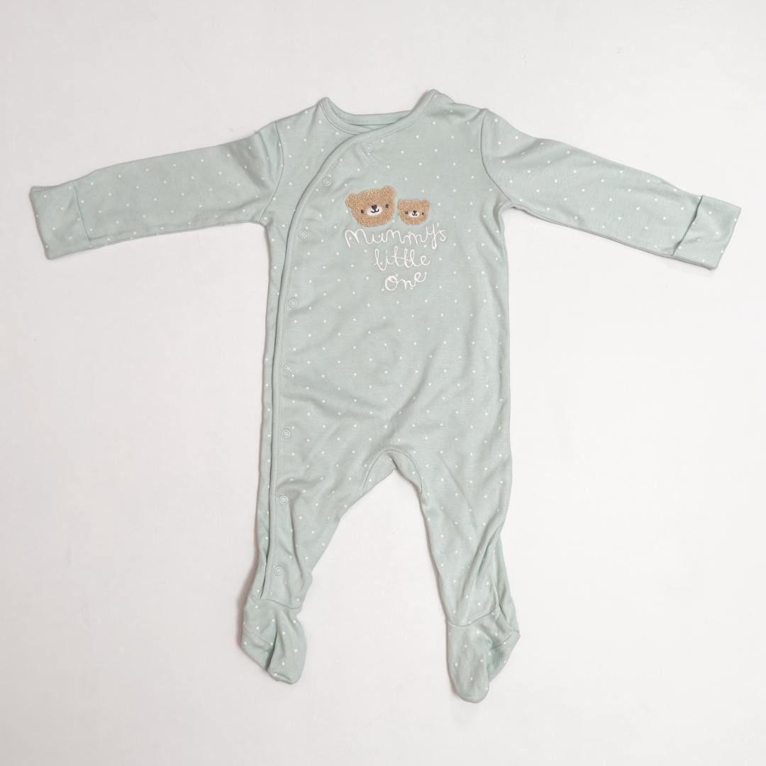 BEAR SAGE STAR PRINTED SLEEPSUIT