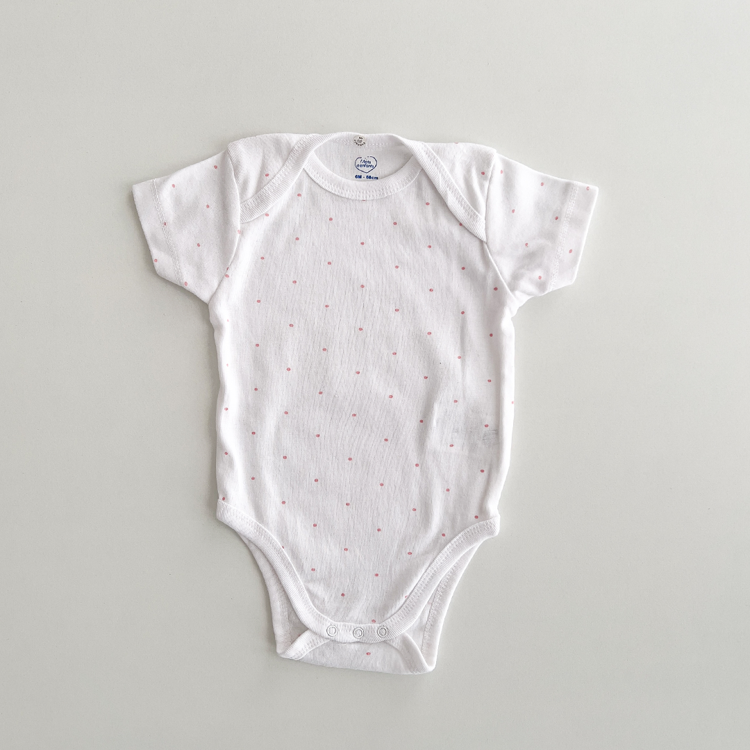 PINK POLA DOT PRINT ONESIE
