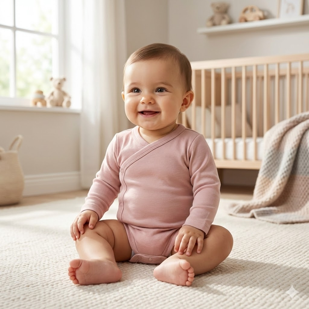 DUSTY PINK WRAPOVER ONESIE