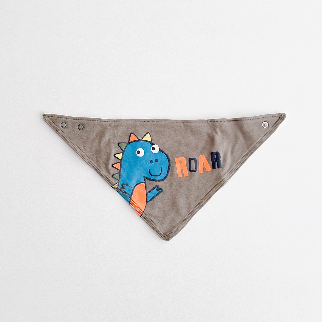 ARMY GREEN PRINTED BANDANA BIBS