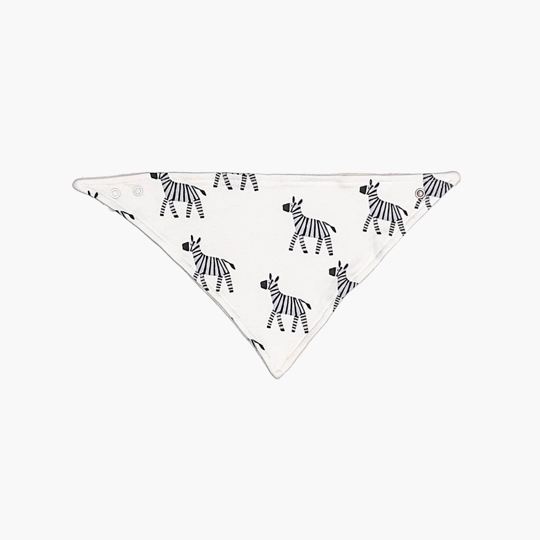 ZEBRA PATTERNED BANDANA BIBS