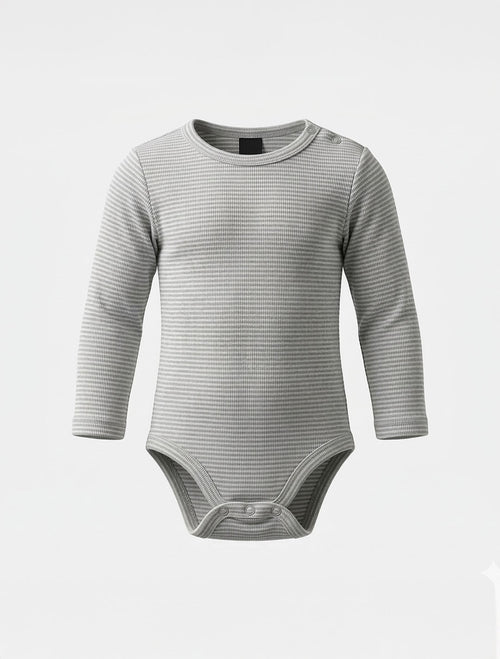 GREY STRIPED ONESIE