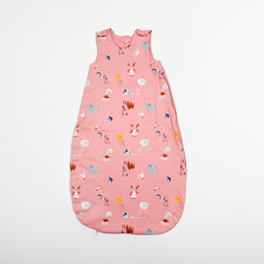 POWDER PINK PRINTED SLEEPING BAG
