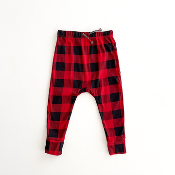 RED AND BLACK CHECK PANTS