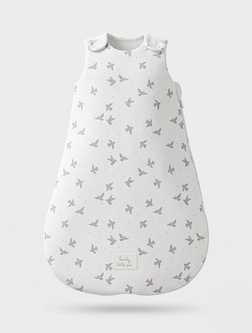 Grey bird printed sleeping bag