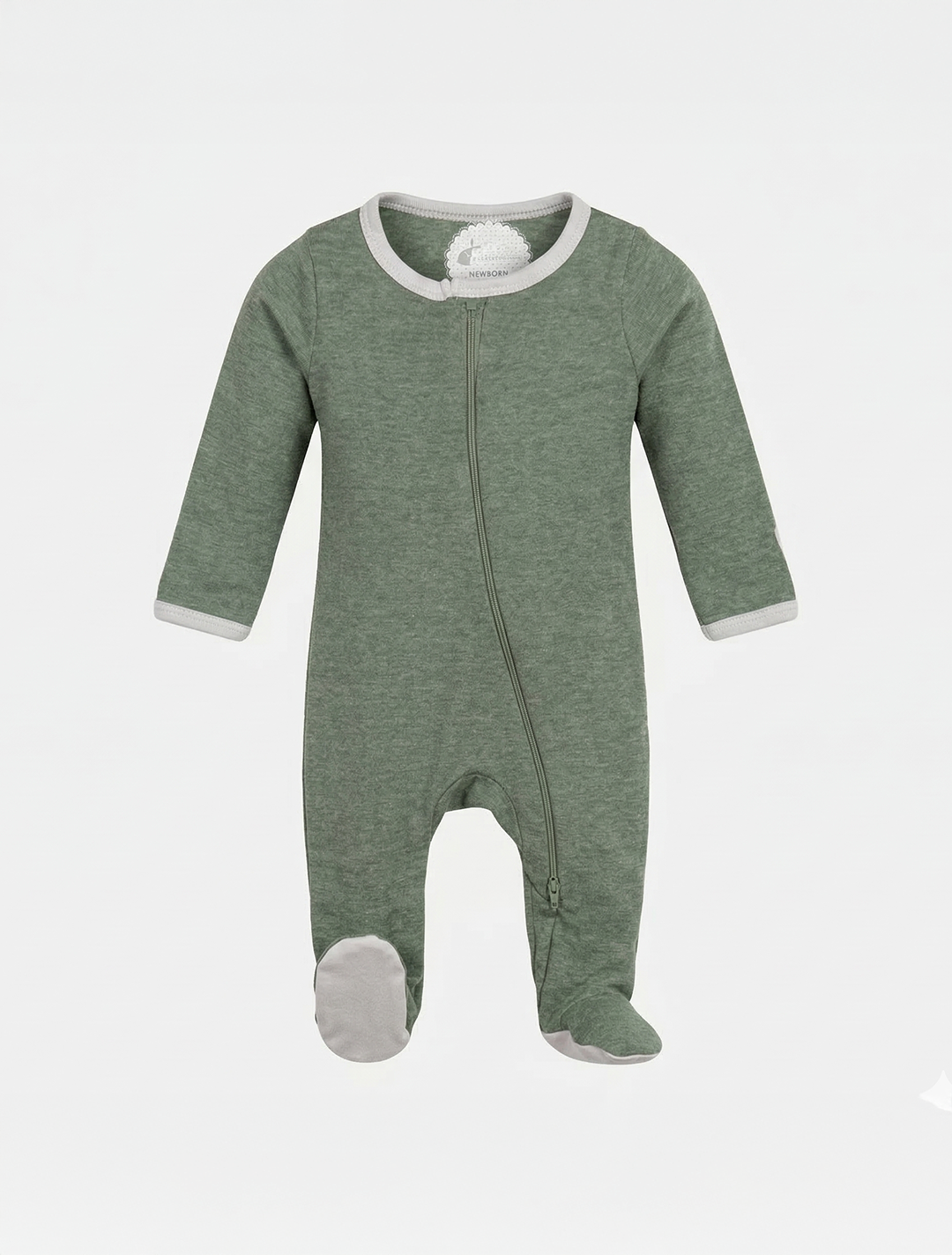 GREEN ZIPPER SLEEPSUIT
