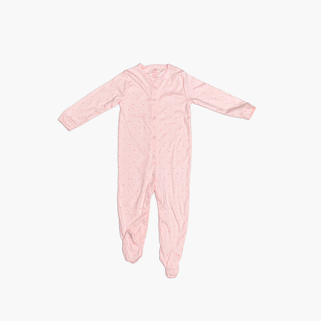 PINK LOVE PRINTED SLEEPSUIT