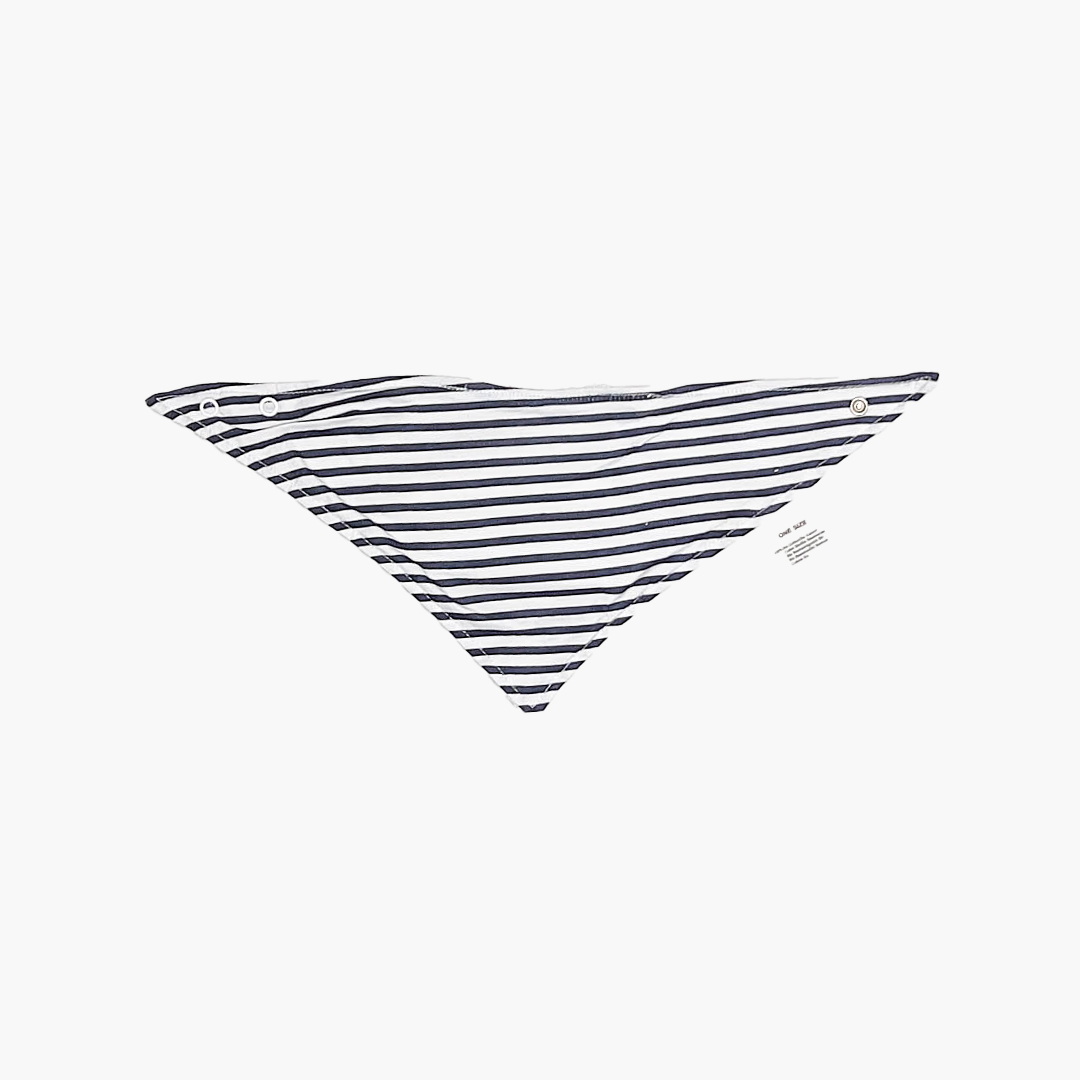 NAVY BLUE WHITE STRIPED BIBS