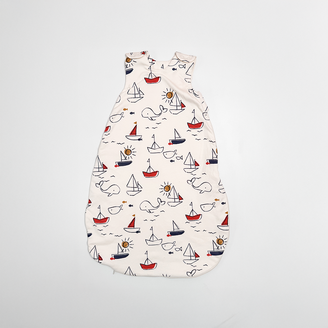 OFF WHITE BOAT PRINTED SLEEEPING BAG