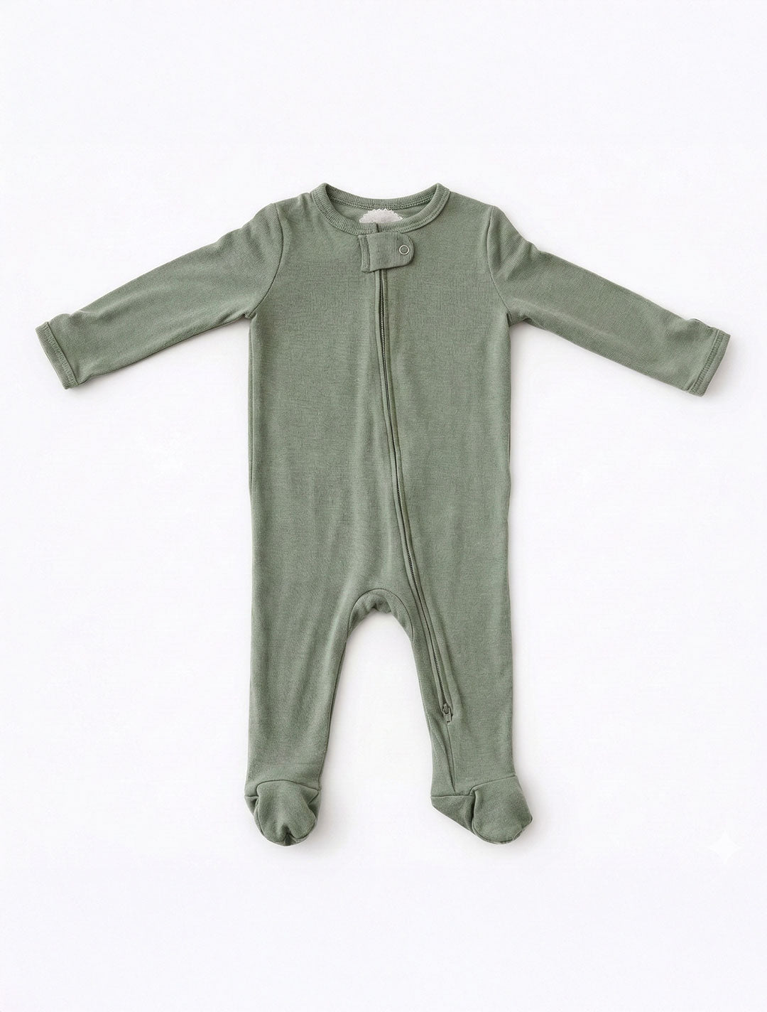 PLAIN OLIVE GREEN SLEEPSUIT