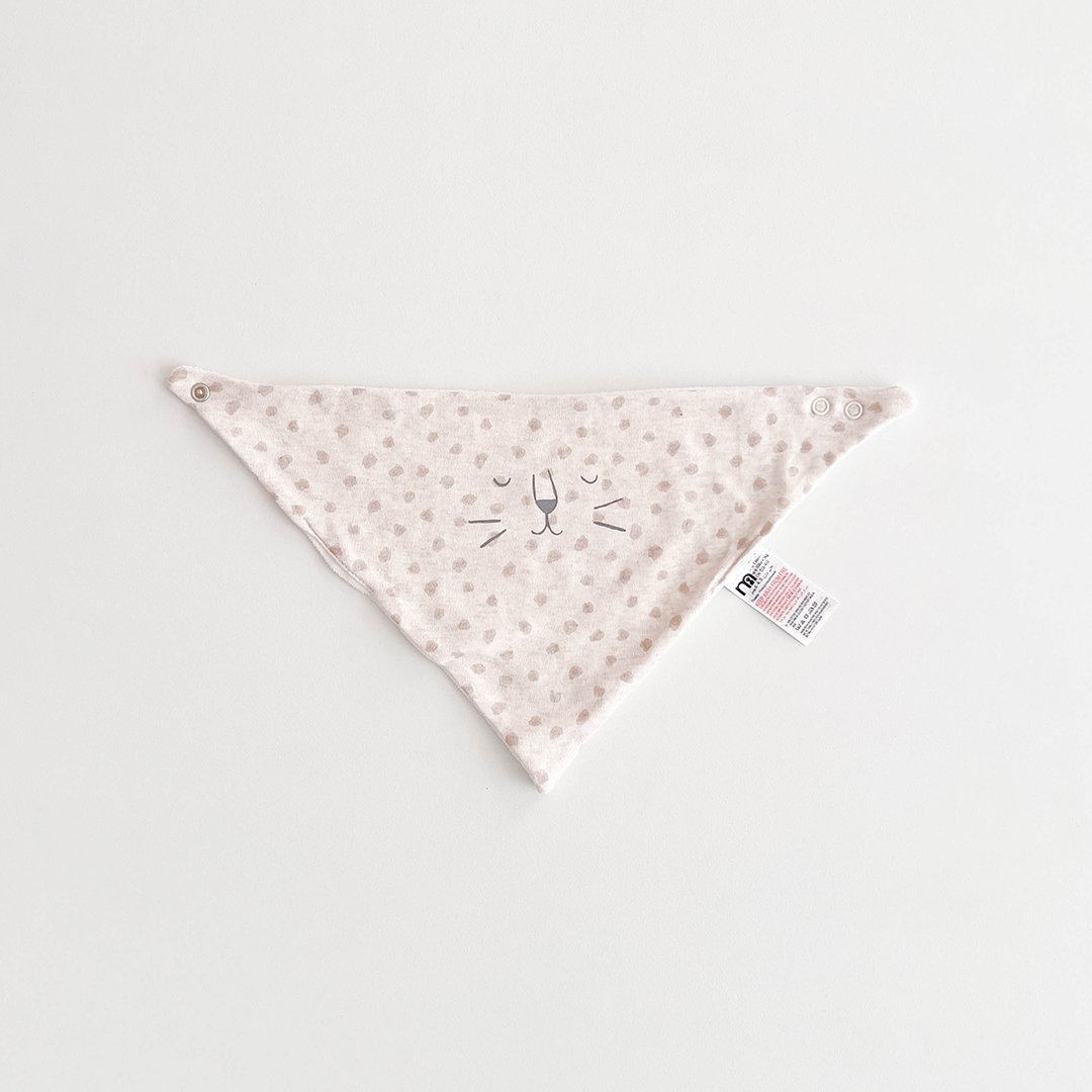 BEIGE PRINTED BANDANA BIBS