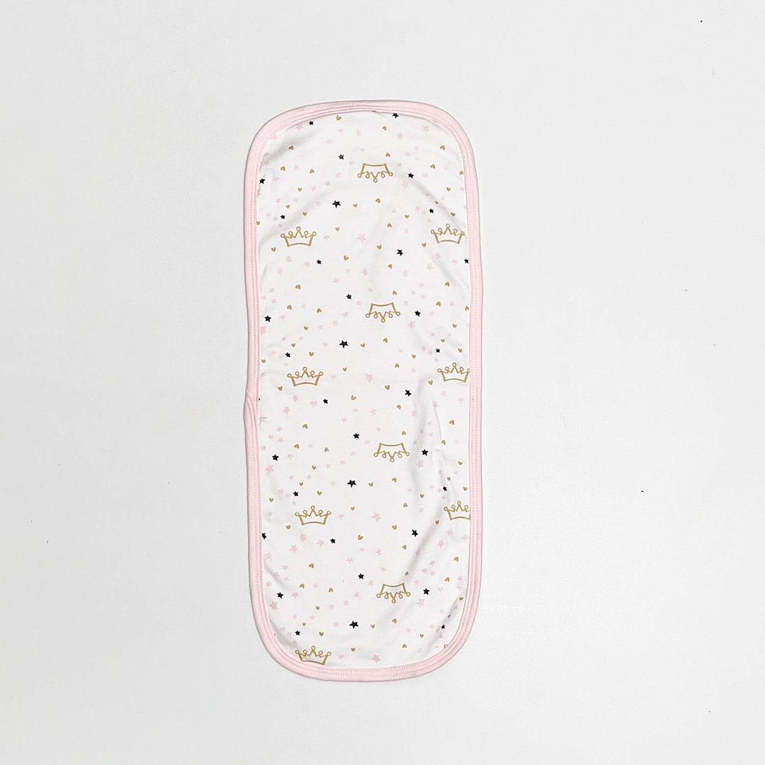 WHITE PRINTED BURP CLOTH