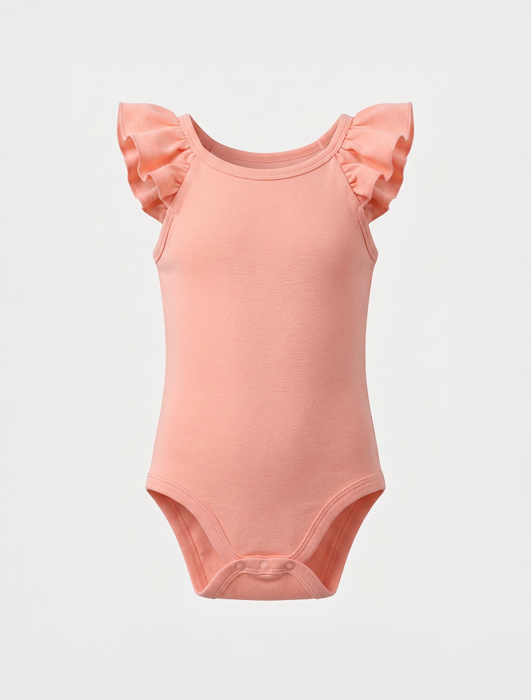 PEACH PINK RUFFLES ONESIE