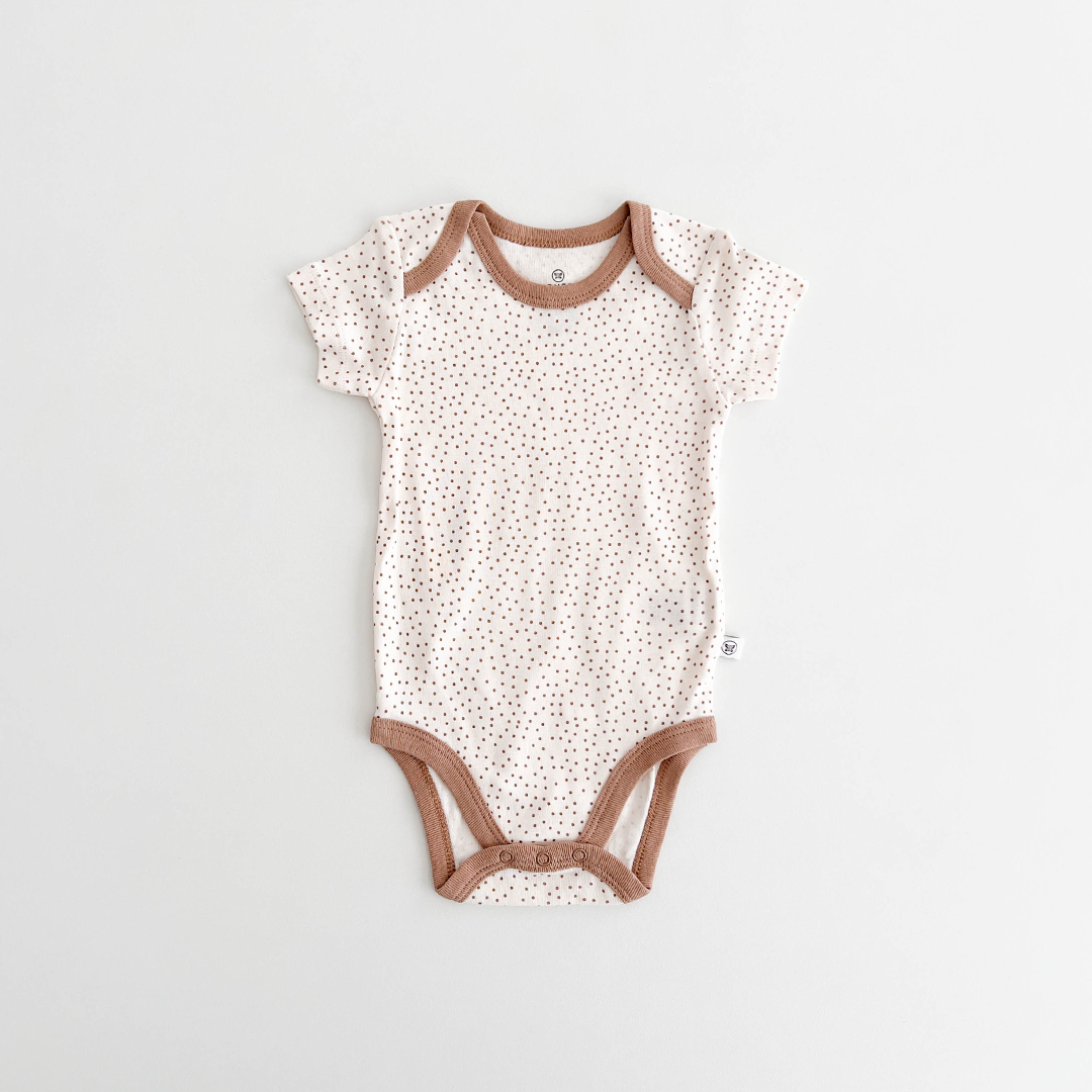 BROWN DOTTED ONESIE