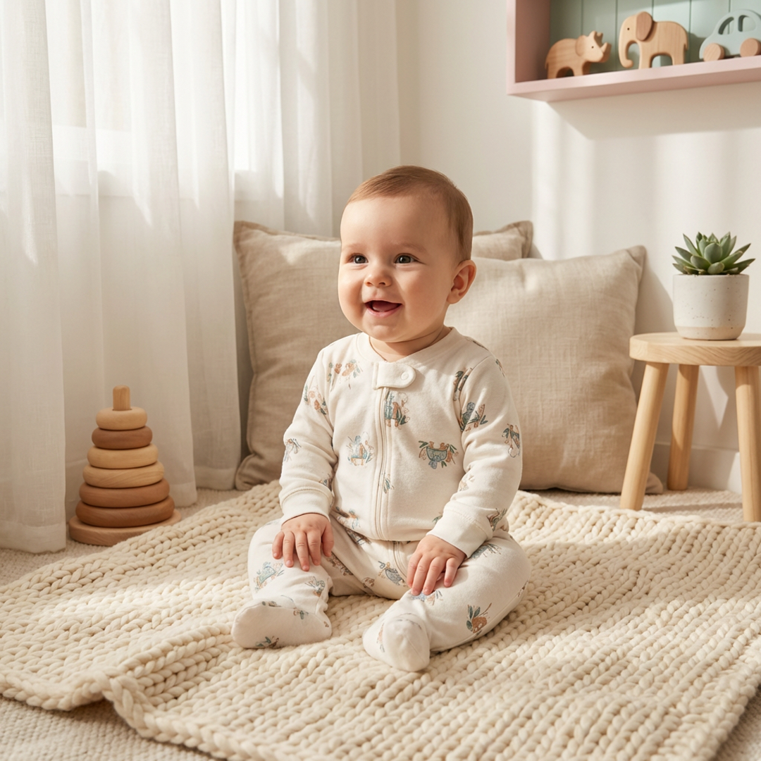 TORTOISE PRINTER ZIPPER SLEEPSUIT