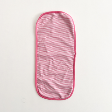 PINK AND WHITE STRIPED BURP CLOTH