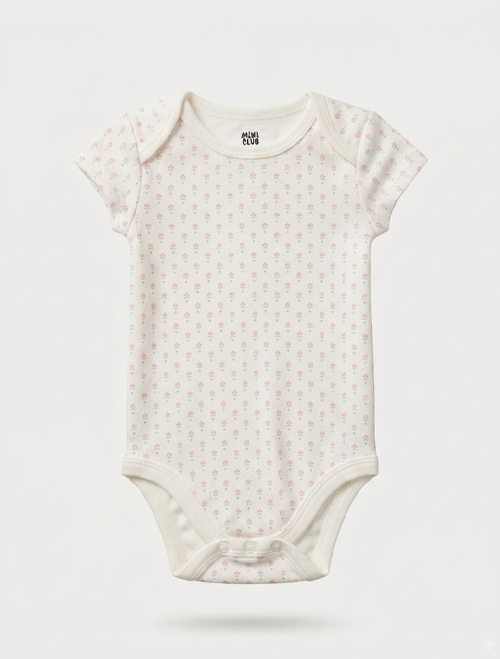 Off white floral printed onesie