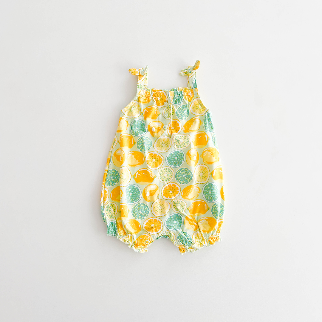 YELLOW LEMON PATTERNED JUMPSUIT