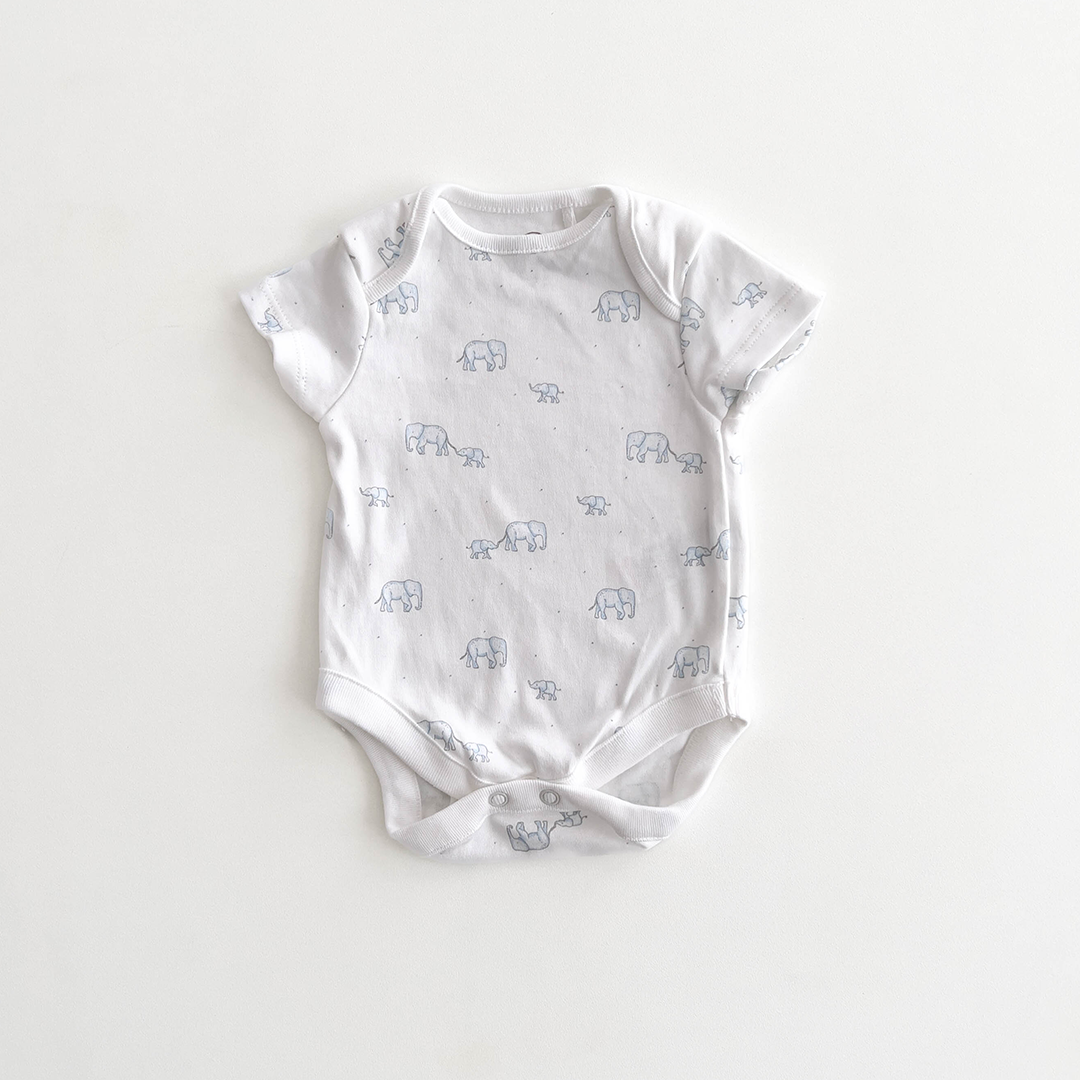 NEXT BABY ELEPHANT PATTERNED ONESIE