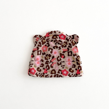 ANIMAL PRINT BEAR EAR CAP