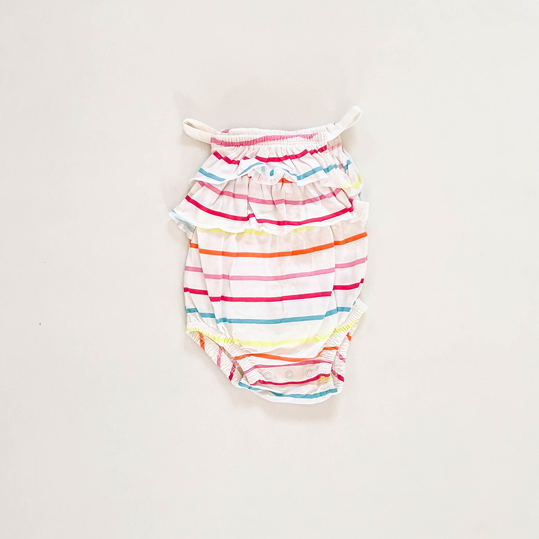 MULTICOLOUR STRIPED ONESIE