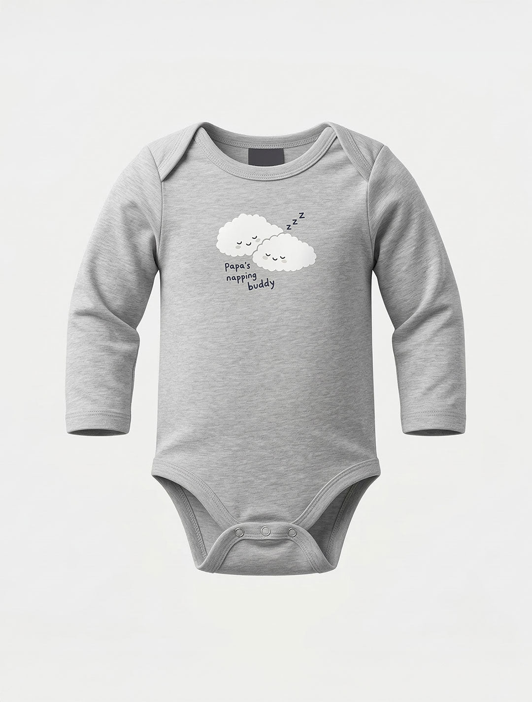 GREY CLOUD PRINTED ONESIE