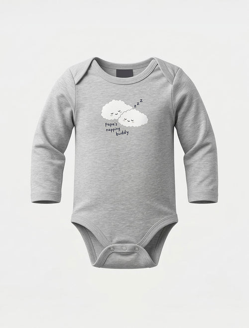 GREY CLOUD PRINTED ONESIE