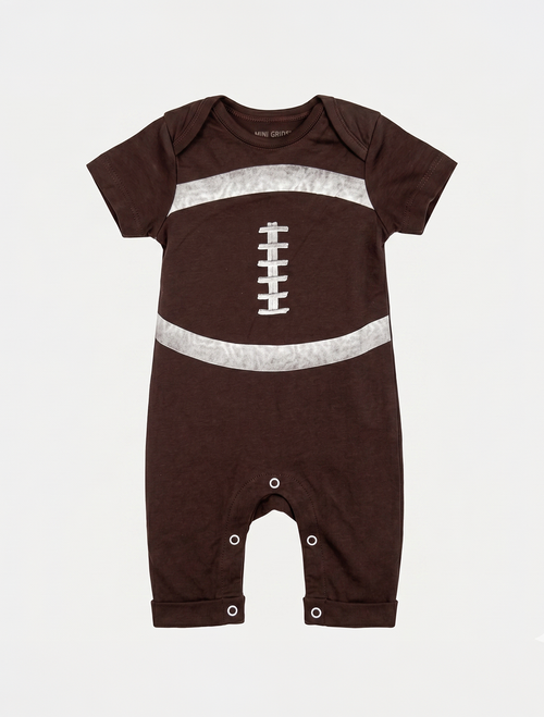 BROWN PRINTED ROMPER
