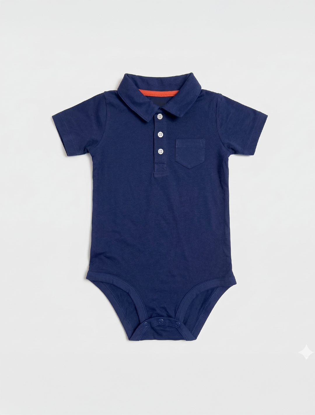 NAVY BLUE COLLAR FANCY ONESIE
