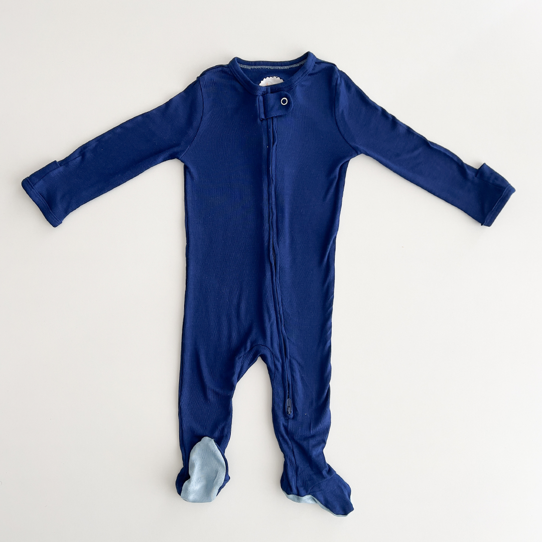 BLUE PLAIN SLEEPSUIT