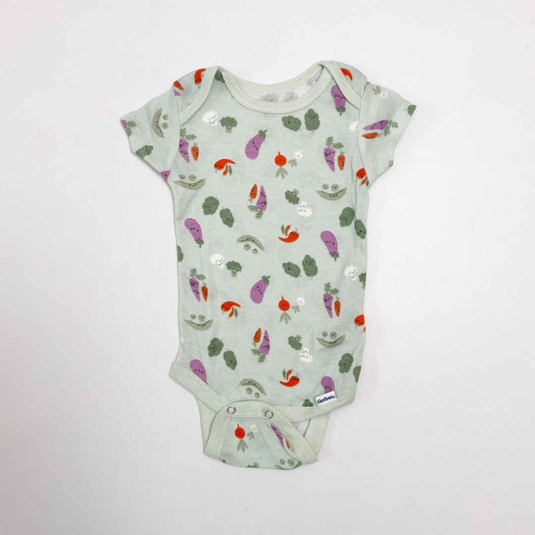 GREEN VEG PRINTED ONESIES