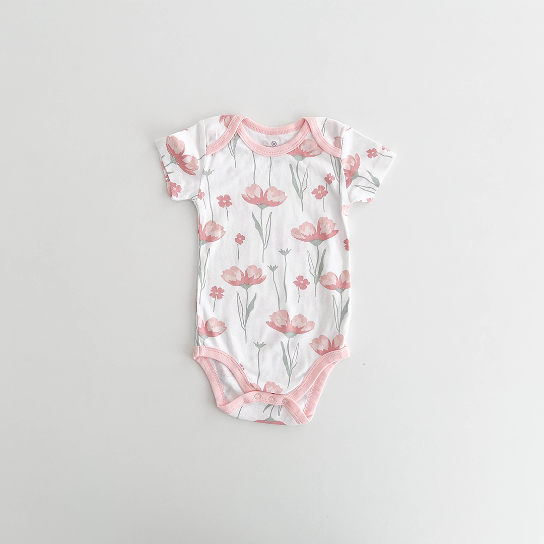 PINK FLORAL ONESIE