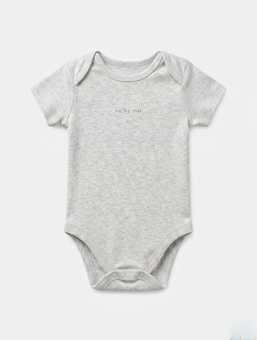GREY BIG HUG PRINTED ONESIE